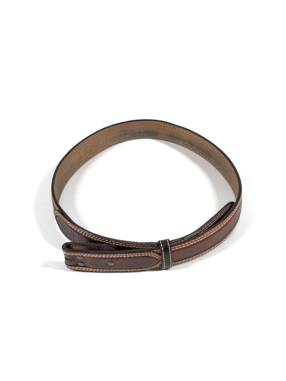 Ariat Men’s Size 32 Brown Genuine Leather Western Cowboy Belt Without Buckle